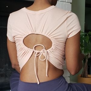 Open Back Ribbed Tee